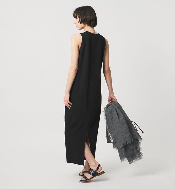 UNITED ARROWS「＜SACRA＞ヘンリーネック ノースリーブ ワンピース」|ワンピース|