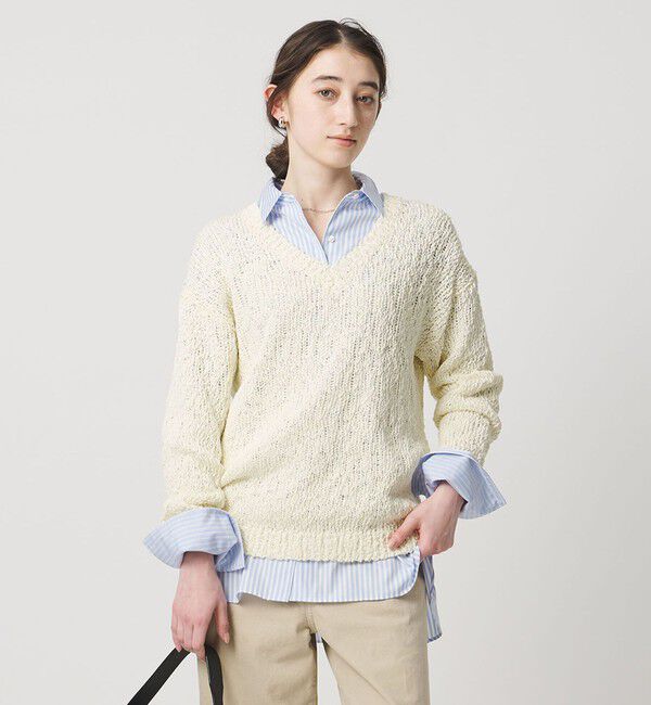 UNITED ARROWS「カラーミックス Vネックニット」|ニット・セーター|