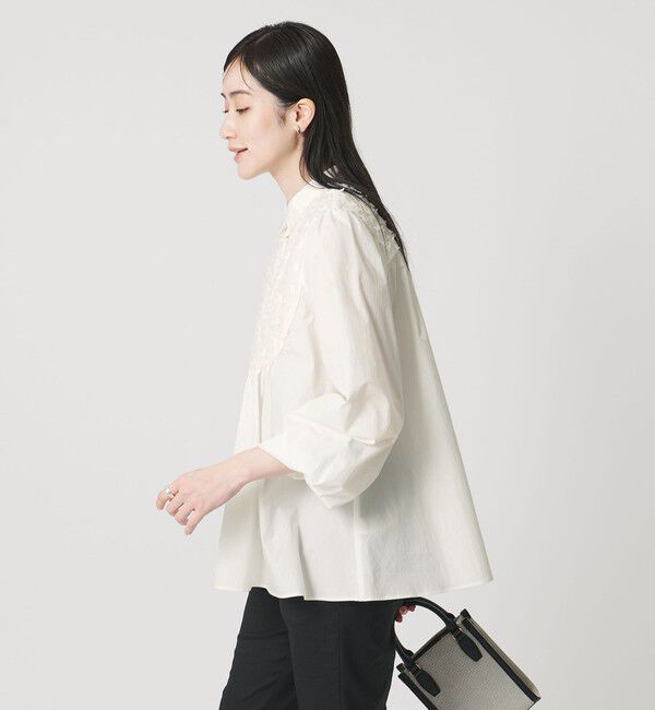 UNITED ARROWS「コンビ ギャザー ブラウス」|シャツ・ブラウス|