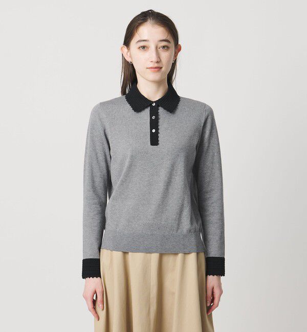 UNITED ARROWS「クロシェ ポロニット ‐ウォッシャブル‐」|ニット・セーター|