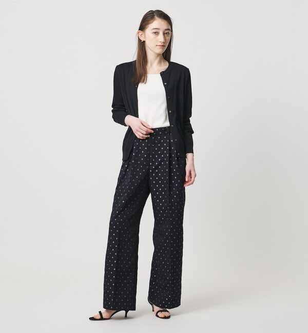 UNITED ARROWS「フラワー ジャガード 2タック ワイドパンツ ‐ウォッシャブル‐」|その他|