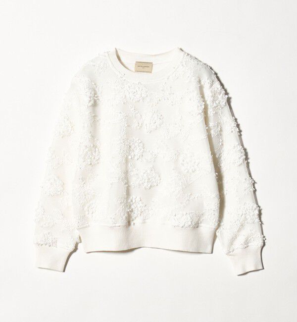 UNITED ARROWS「エンブロイダリーフラワー メッシュ ニット」|ニット・セーター|