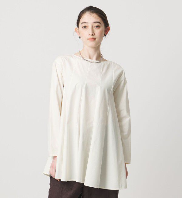 UNITED ARROWS「バイアス フレア チュニック ブラウス ‐ウォッシャブル‐」|シャツ・ブラウス|