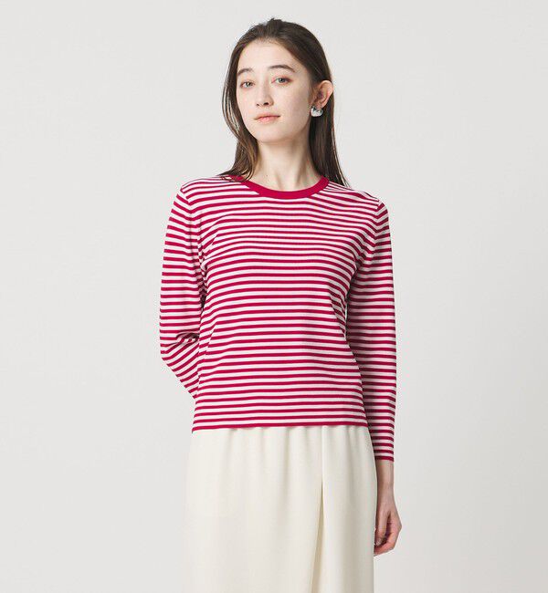 UNITED ARROWS「コンパクト クルーネック ニット ‐ウォッシャブル‐」|ニット・セーター|RED