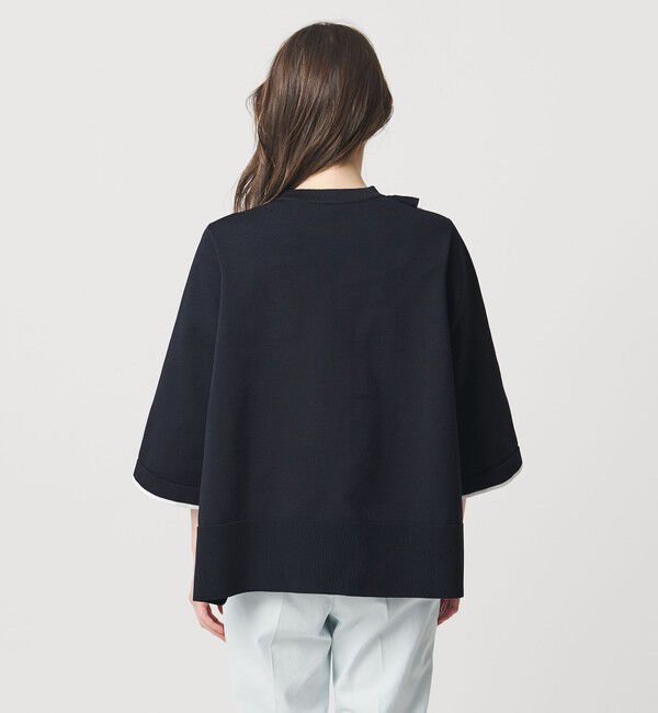 UNITED ARROWS「ミニマル Vネックフリル プルオーバー」|ニット・セーター|