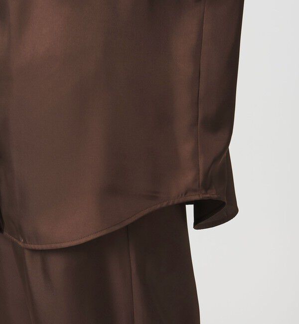 UNITED ARROWS「シルクライク オープンカラー シャツ」|シャツ・ブラウス|