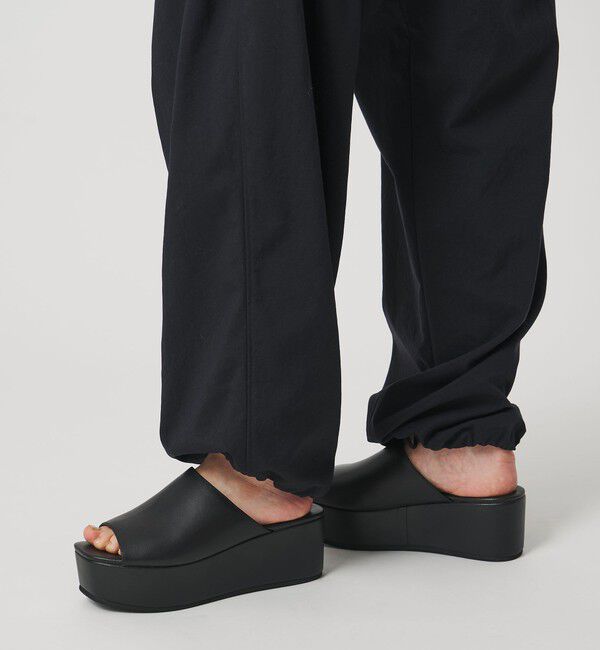 UNITED ARROWS「レザー プラットフォーム ミュール/サンダル」|サンダル|