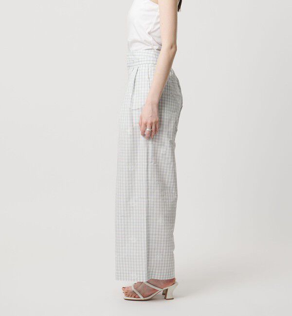 UNITED ARROWS「ギンガムチェック フラワー ジャガード ワイドパンツ ‐ウォッシャブル‐」|その他|