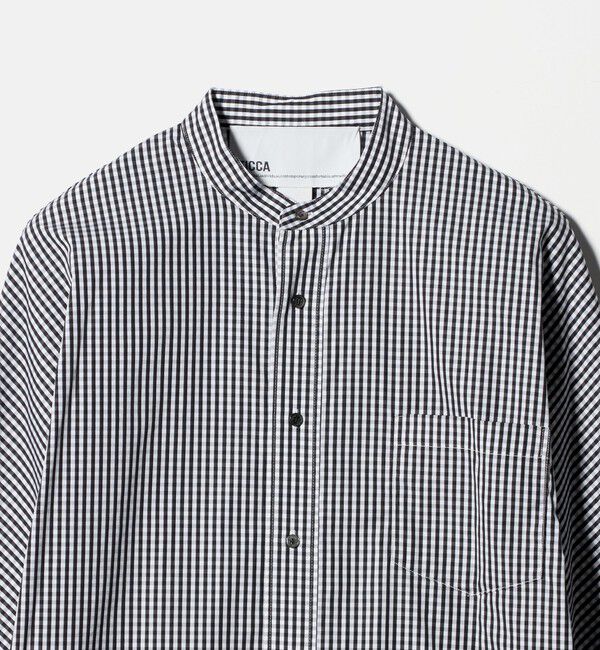 UNITED ARROWS「＜TICCA＞ノーカラー テントライン シャツ」|シャツ・ブラウス|