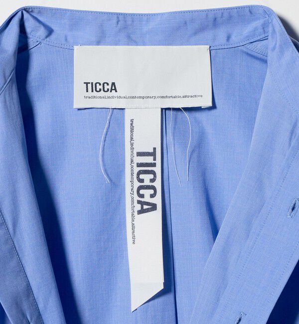 UNITED ARROWS「＜TICCA＞ノーカラー テントライン シャツ」|シャツ・ブラウス|