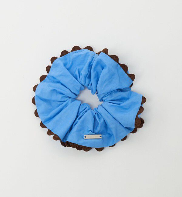 UNITED ARROWS「バイカラー パイピング シュシュ」|ヘアゴム・シュシュ|LT.BLUE