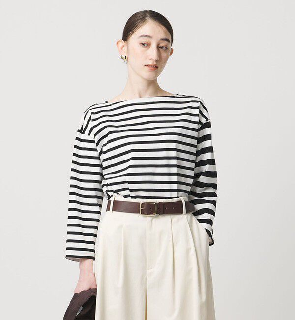 UNITED ARROWS「8分袖 イレギュラー ボーダー カットソー」|Tシャツ・カットソー|