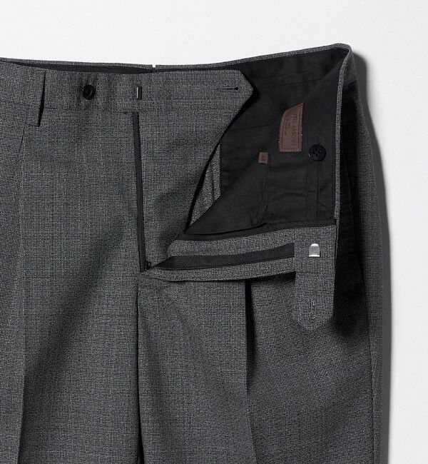 UNITED ARROWS「ハウンドトゥース 1プリーツ スラックス R-MODEL」|スラックス|