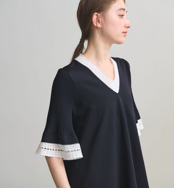 UNITED ARROWS「Vネック ニットチュニック 」|ニット・セーター|