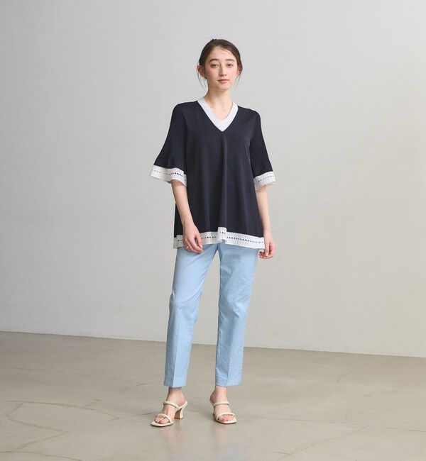 UNITED ARROWS「Vネック ニットチュニック 」|ニット・セーター|