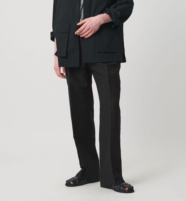 UNITED ARROWS「ウール/リネン トロピカル タンブラー ワイドストレート パンツ」|スラックス|