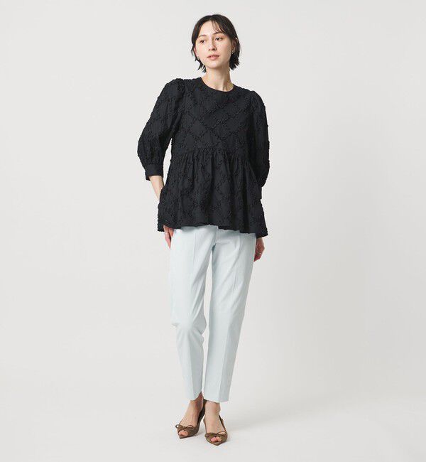 UNITED ARROWS「エンブロイダリー フリル トップス」|シャツ・ブラウス|