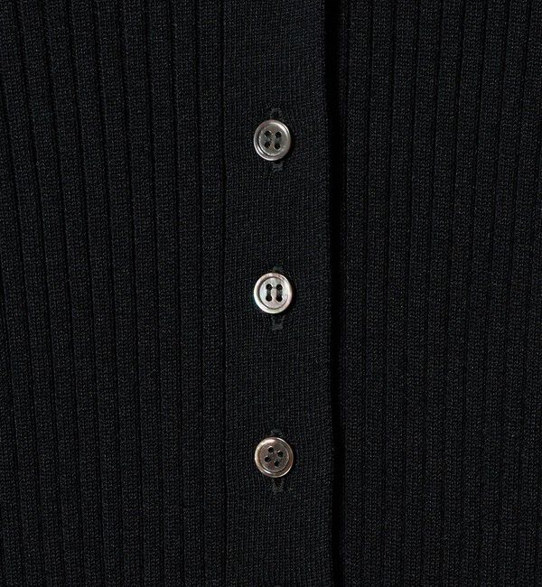 UNITED ARROWS「リブ ポロニット カーディガン ‐ウォッシャブル‐」|カーディガン|