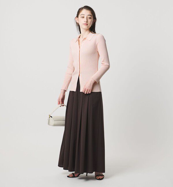 UNITED ARROWS「リブ ポロニット カーディガン ‐ウォッシャブル‐」|カーディガン|