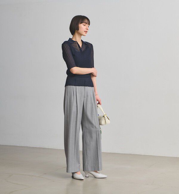 UNITED ARROWS「2タック ストレート ワイド パンツ」|スラックス|