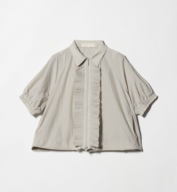 UNITED ARROWS「＜Marilyn Moon＞シアー プリーツ ハーフ ブルゾン」|ブルゾン・スタジャン|LT.GRAY