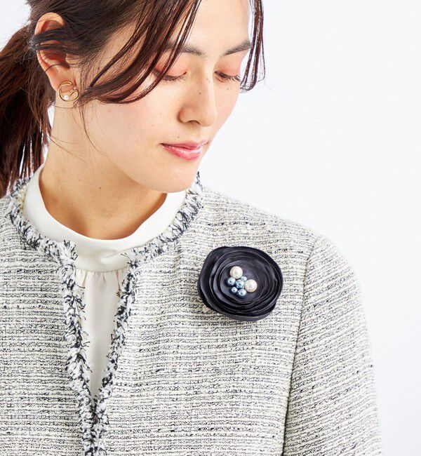 UNITED ARROWS green label relaxing「フラットフラワー コサージュ」|ブローチ・コサージュ|