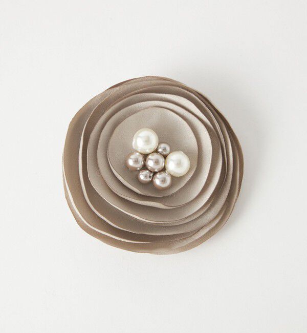 UNITED ARROWS green label relaxing「フラットフラワー コサージュ」|ブローチ・コサージュ|NATURAL