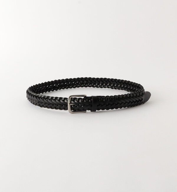UNITED ARROWS green label relaxing「GLR 30mm レザー メッシュ ベルト」|ベルト|BLACK