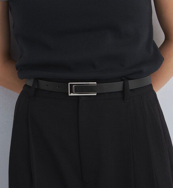 UNITED ARROWS green label relaxing「スクエアギボシ バックルベルト」|ベルト|BLACK