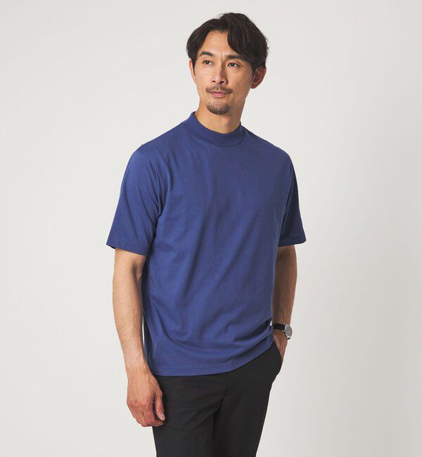 UNITED ARROWS green label relaxing「【WEB限定】JUST fit デイリー モック 半袖 Ｔシャツ カットソー -吸水速乾・抗菌-」|Tシャツ・カットソー|ROYAL