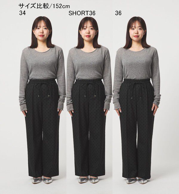 UNITED ARROWS green label relaxing「【結論シリーズ】ニーハイフレアパンツ ウラキモウ ドット［size SHORT/TALLあり］」|その他|