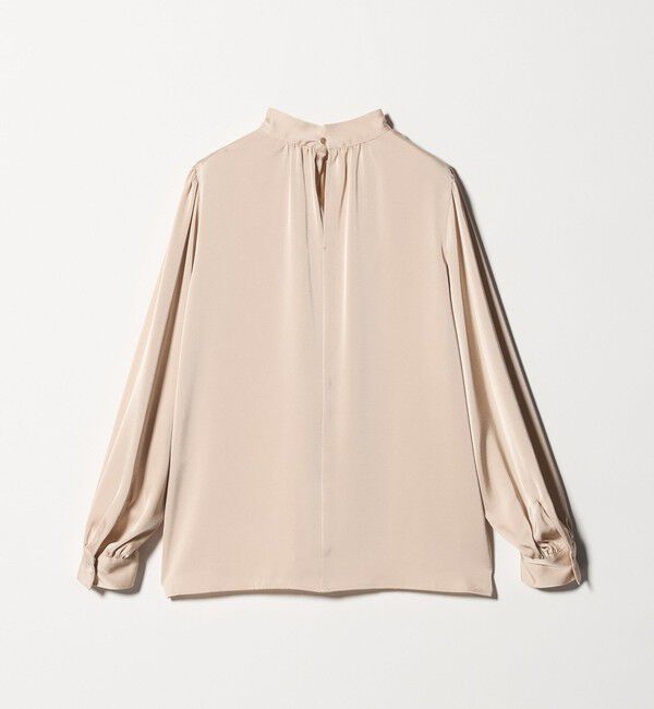 UNITED ARROWS green label relaxing「サテン スタンドネック ギャザー ブラウス」|シャツ・ブラウス|