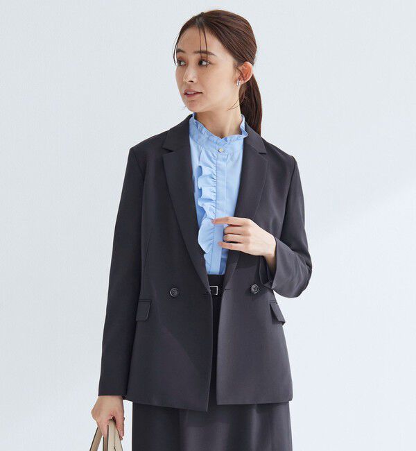 UNITED ARROWS green label relaxing「［size SHORTあり］パウドレ ダブル ジャケット ウォッシャブル ストレッチ」|テーラードジャケット|