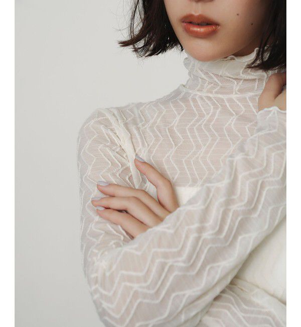 EMMEL REFINES「＜EMMEL REFINES＞EM ナミナミ シアータート ルカットソー」|Tシャツ・カットソー|WHITE