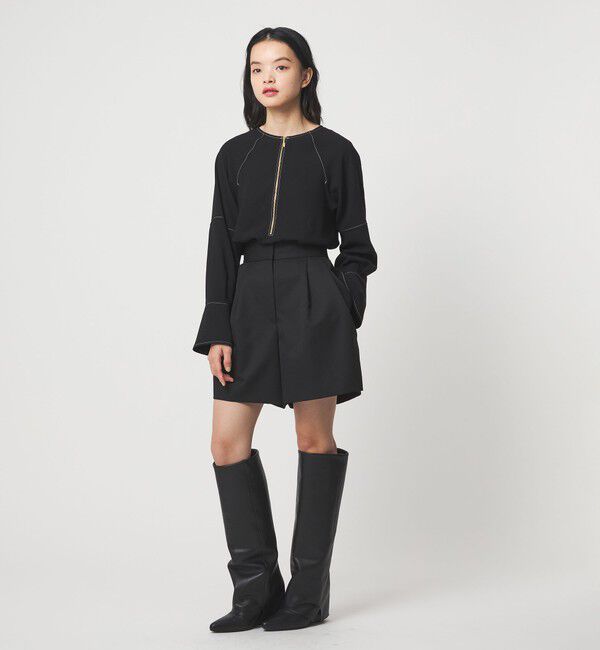 EMMEL REFINES「＜EMMEL REFINES＞EM ステッチ2WAY ジップ ブラウス」|シャツ・ブラウス|