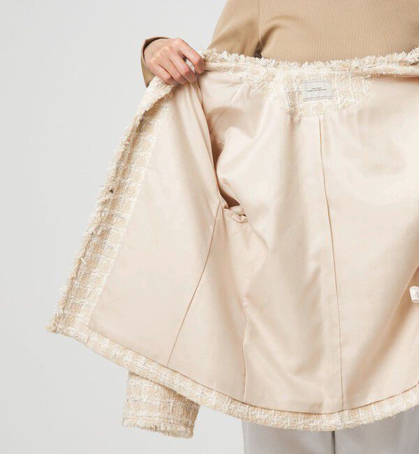 UNITED ARROWS green label relaxing「ファンシー ツイードライク ポケット ノーカラー ジャケット」|ノーカラージャケット|