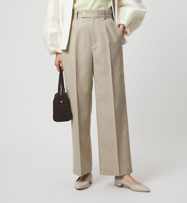 UNITED ARROWS green label relaxing「［size SHORT/TALLあり］Greed グリード メランジ ストレート パンツ」|スラックス|