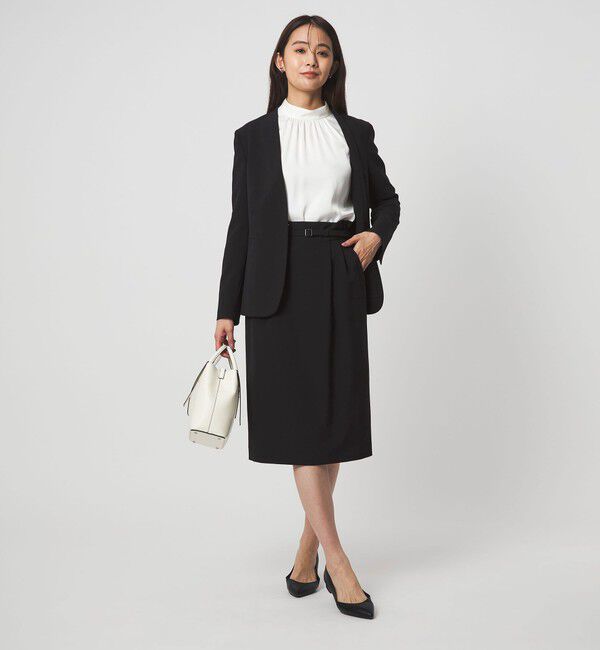 UNITED ARROWS green label relaxing「［size SHORTあり］パウドレ ベルト付き タイト スカート ウォッシャブル ストレッチ」|タイト|