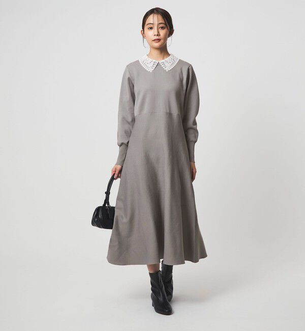 UNITED ARROWS green label relaxing「エリレース 2WAY ニット ワンピース ウォッシャブル」|ワンピース|