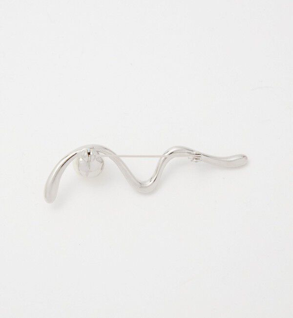 UNITED ARROWS green label relaxing「ウェーブ&フェイクパール ブローチ」|ブローチ・コサージュ|