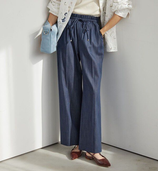 UNITED ARROWS green label relaxing「［size SHORT/TALLあり］ニーハイフレアパンツ デニム 2 ストレッチ」|デニム|