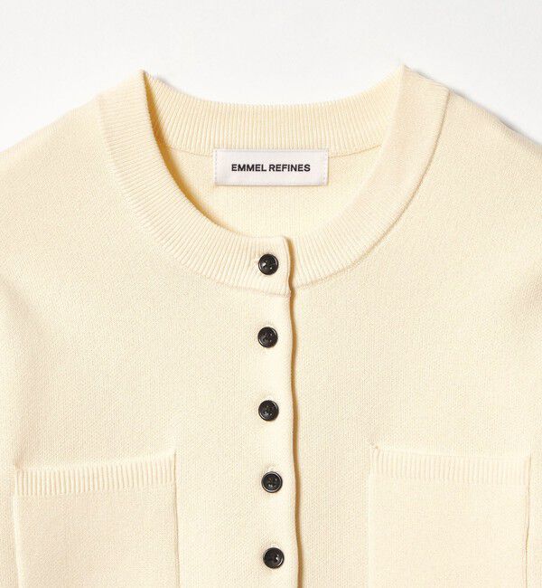 EMMEL REFINES「＜EMMEL REFINES＞EM HW スウェットライク ポケットツキ カーディガン」|カーディガン|