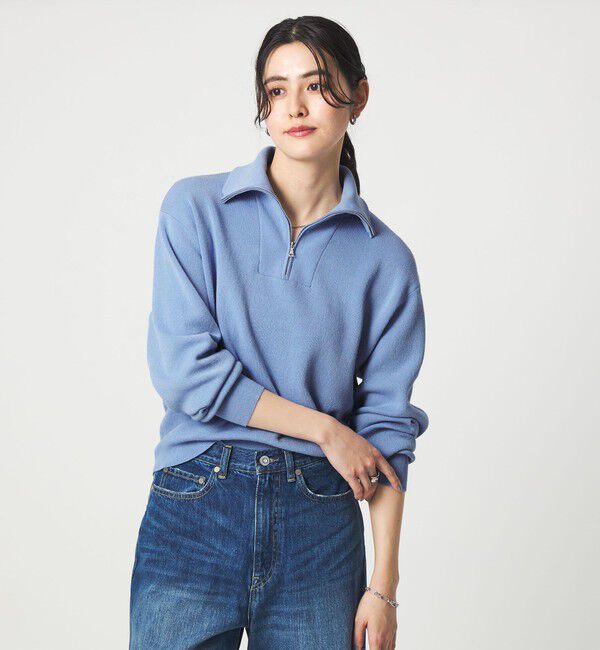 UNITED ARROWS green label relaxing「ハーフ ジップ プルオーバー ウォッシャブル」|ニット・セーター|