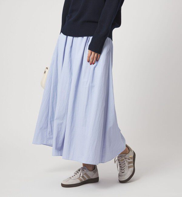 UNITED ARROWS green label relaxing「タック フレア スカート 2」|フレア|LT.BLUE