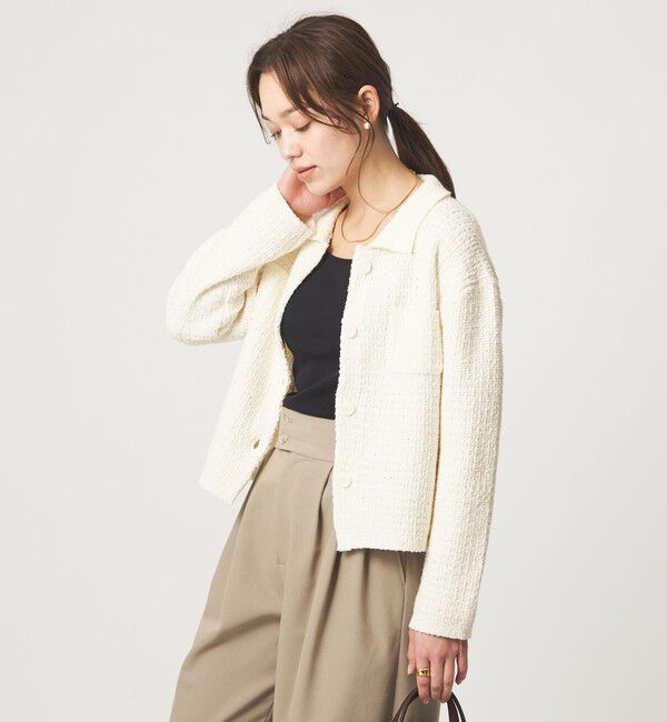 UNITED ARROWS green label relaxing「ブークレ ポロニット カーディガン ウォッシャブル」|カーディガン|