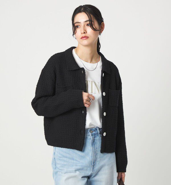 UNITED ARROWS green label relaxing「ブークレ ポロニット カーディガン ウォッシャブル」|カーディガン|