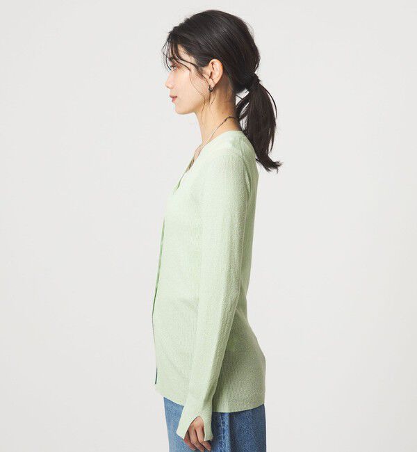 UNITED ARROWS green label relaxing「リブ ニット Vネック カーディガン ウォッシャブル」|カーディガン|