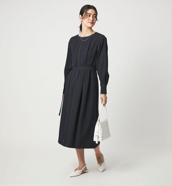 UNITED ARROWS green label relaxing「ステッチ タック セミフレア ワンピース」|ワンピース|