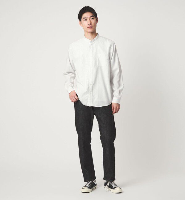 UNITED ARROWS green label relaxing「W/R オックスフォード バンドカラー 長袖 シャツ」|シャツ・ブラウス|