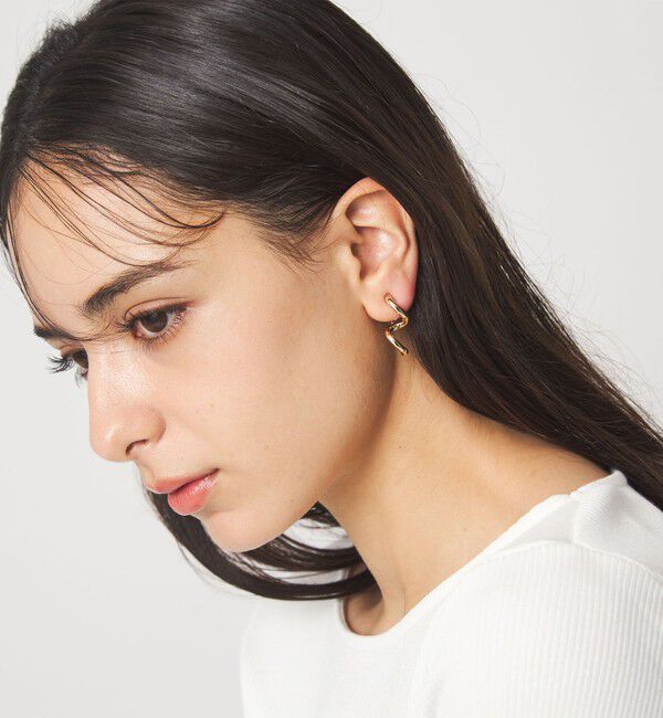 UNITED ARROWS green label relaxing「カーリーライン イヤリング」|イヤリング|